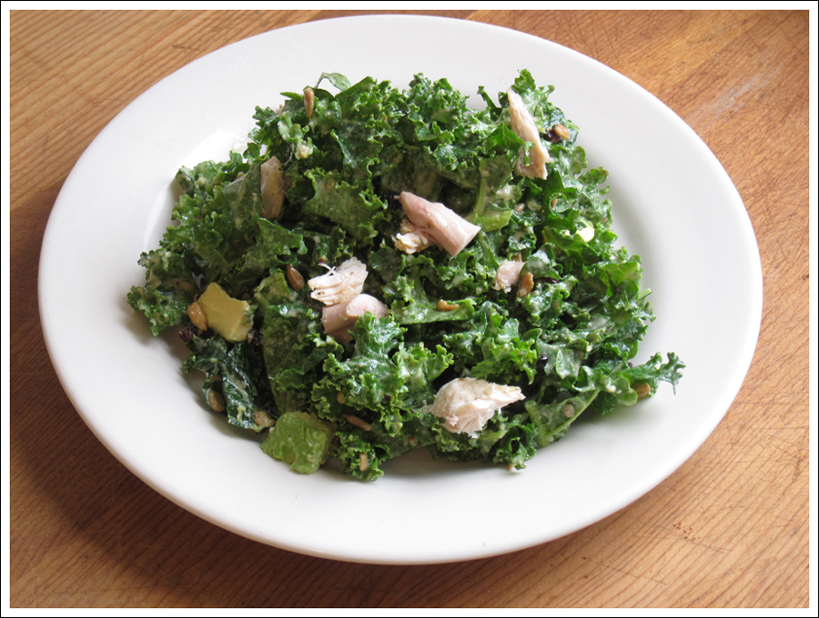 Blog kale chicken avocado salad-2