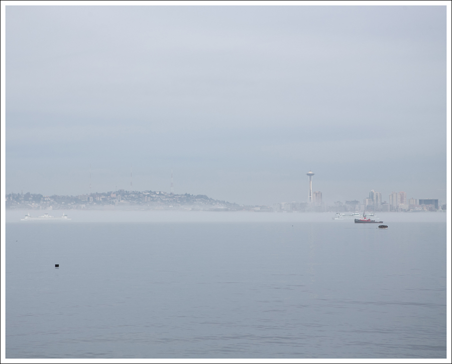 Blog Seattle Skyline in the Fog