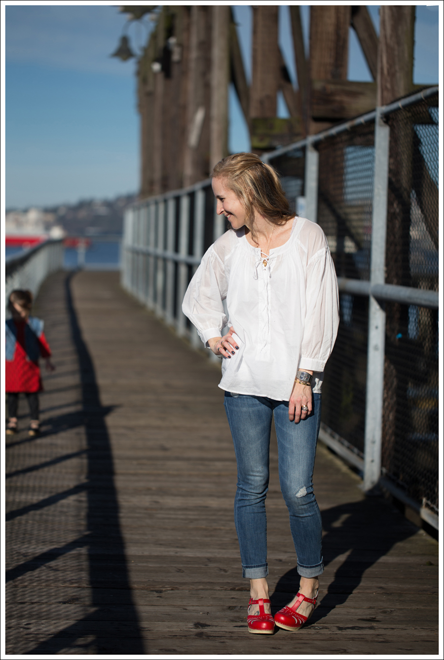 Blog See by Chloe White Boho Vince destroyed Skinny Jeans Sven Lacy Clog-1