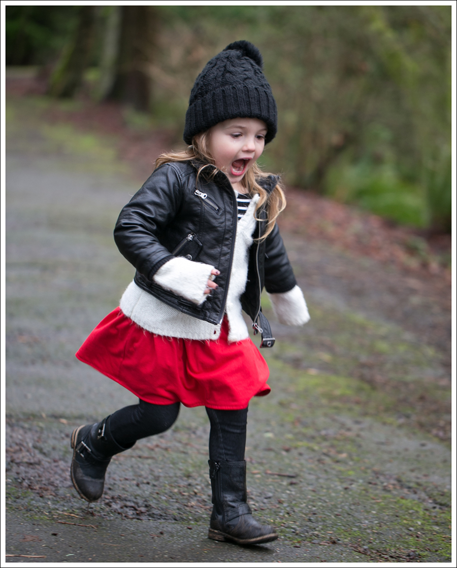 Blog Amy Coe Faux Leather Jacket Old Navy Cardigan GapKids Dress Levis Jeggings Xhiliration Moto Boots-12