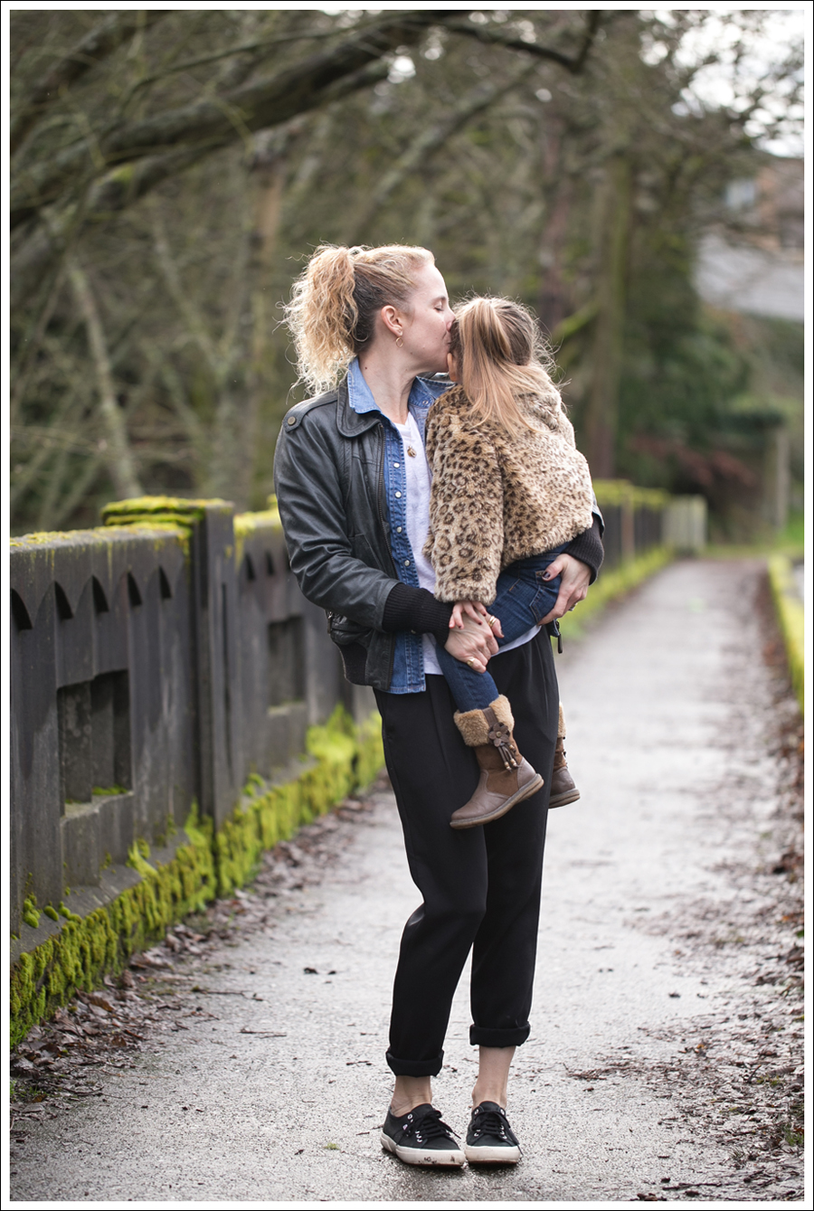 Blog Doma Leather Jacket Gap Denim Shirt Zara J Brand Irene Pant Black Superga-4