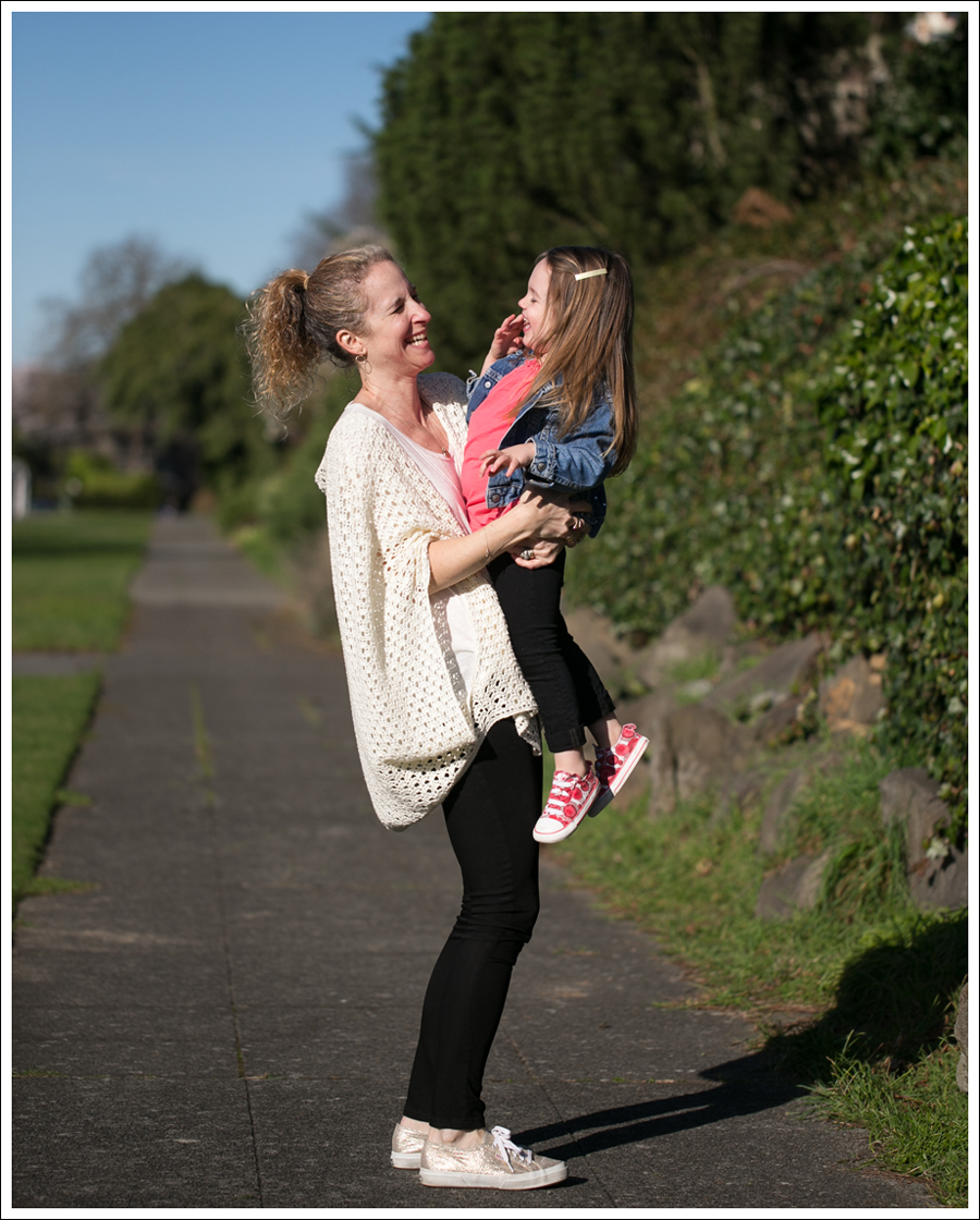 Blog Lily McNeal Open Knit Crochet Cardigan UO Corner Shop Tee DL1961 Emma Riker Gold Superga-8
