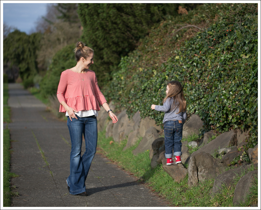 Blog We the Free Free People Peplum Tee Hudson Ferris Flare Jeans Sam Edelman Moccasin Wedge-21