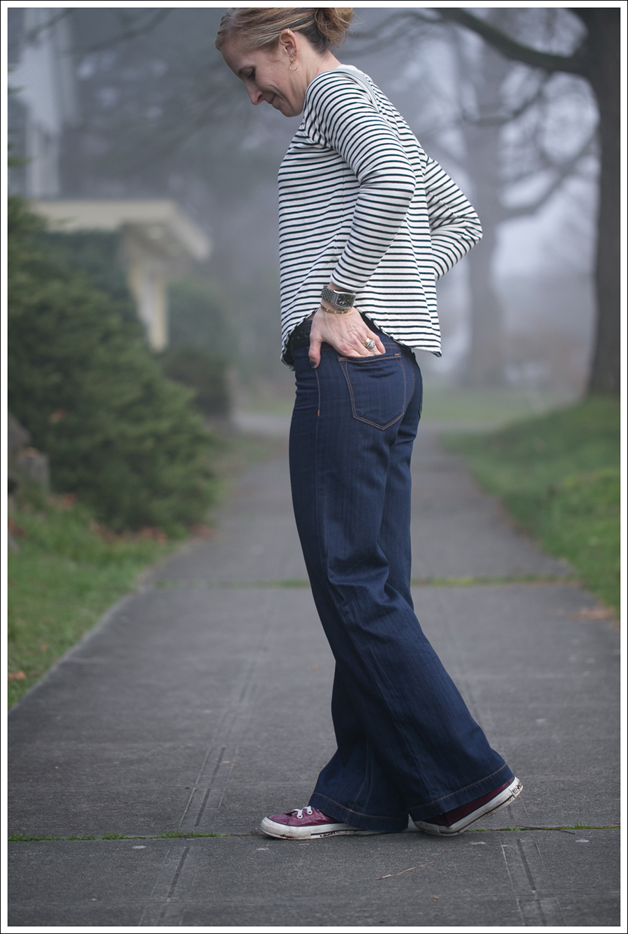 Blog Zara Striped Sweatshirt J Brand Wide Leg Pink Convserse-3