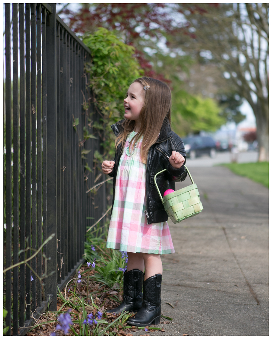 Blog HM Faux leather Toddler Jacket Janie and Jack Plaid Dress Nordstrom Cowboy Boots-