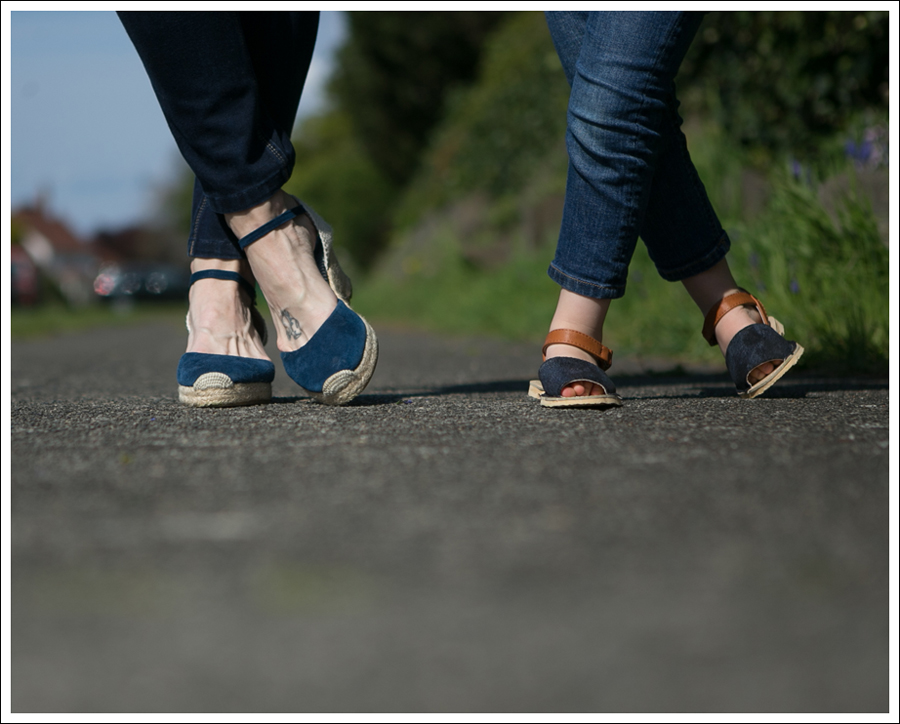 Blog See by Chloe Cream Scalloped top DL1961 Angel Faconnable Navy suede espadrilles-3