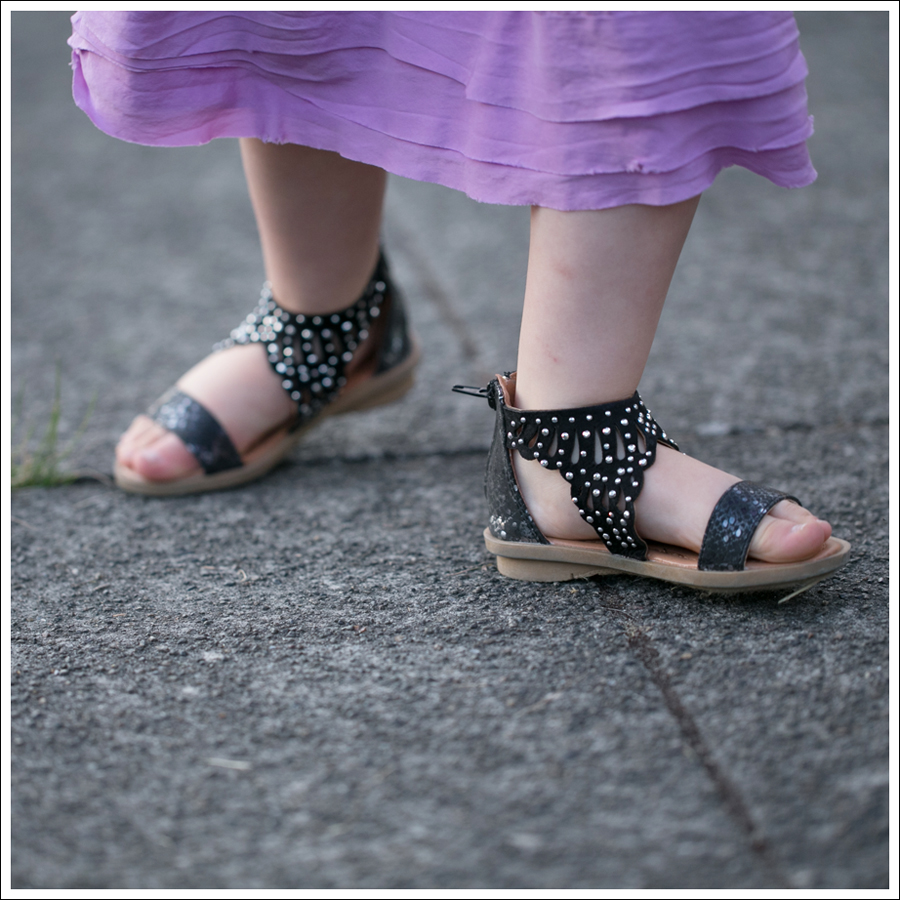 Blog CrewCuts Lavender Silk Drop Waist Dress Link Gladiator Studded Sandals-4