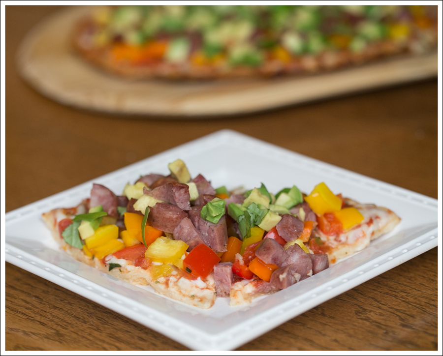 blog Costco Healthy Cheese Pizza Aidells Chicken Sausage Peppers Avocado Basil-2