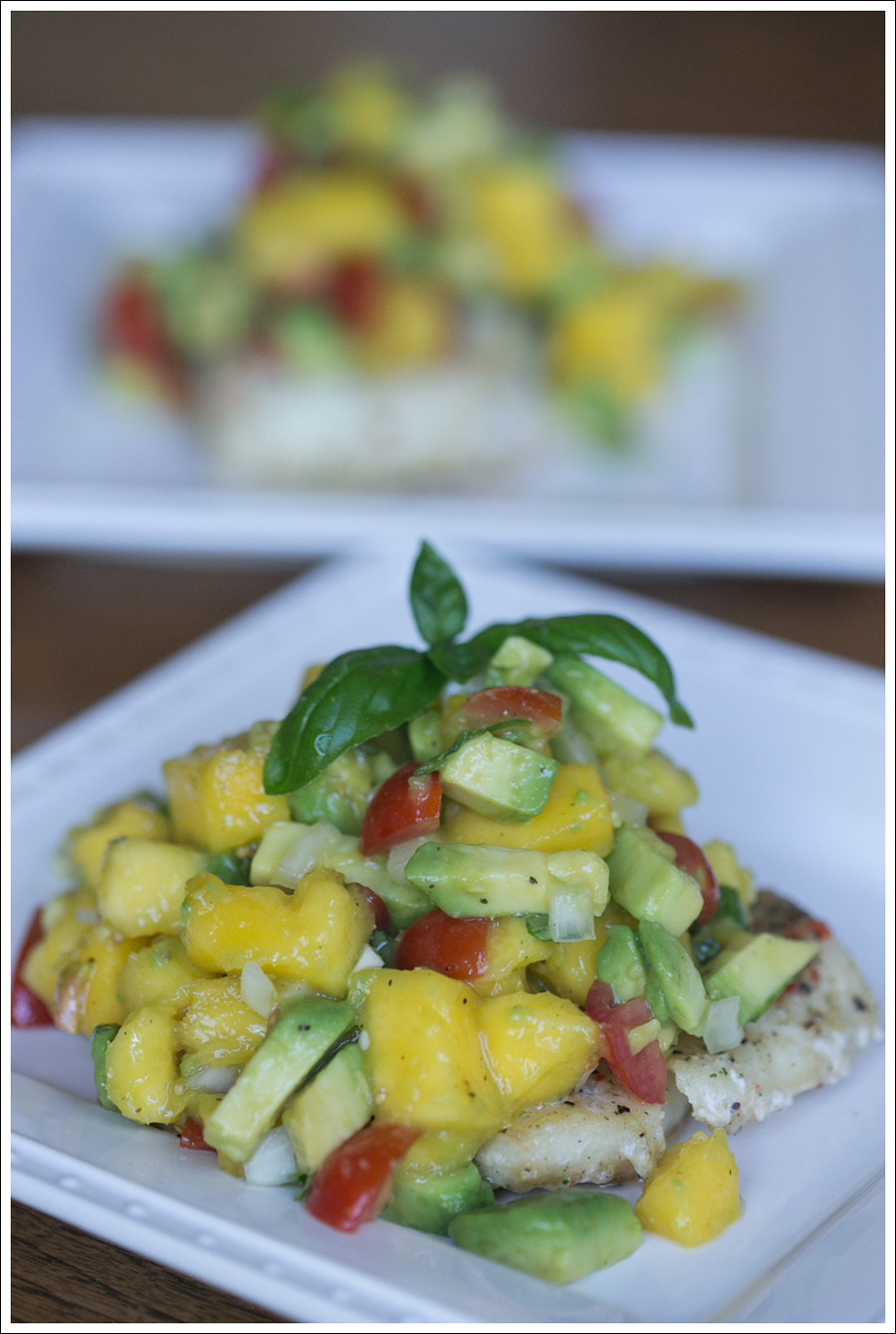 Blog Whole 30 Costco Garlic Cod with Paleo Mango Avocado Salsa-1