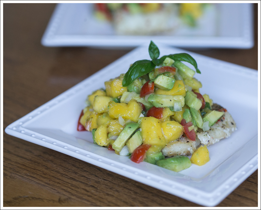 Blog Whole 30 Costco Garlic Cod with Paleo Mango Avocado Salsa-2