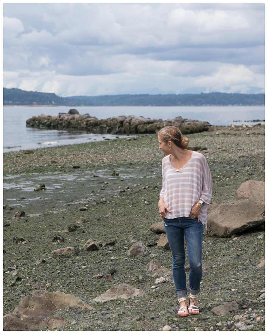 Blog Enza Costa Striped Tee Vince Destroyed Skinny Jeans F21 Sandals-1