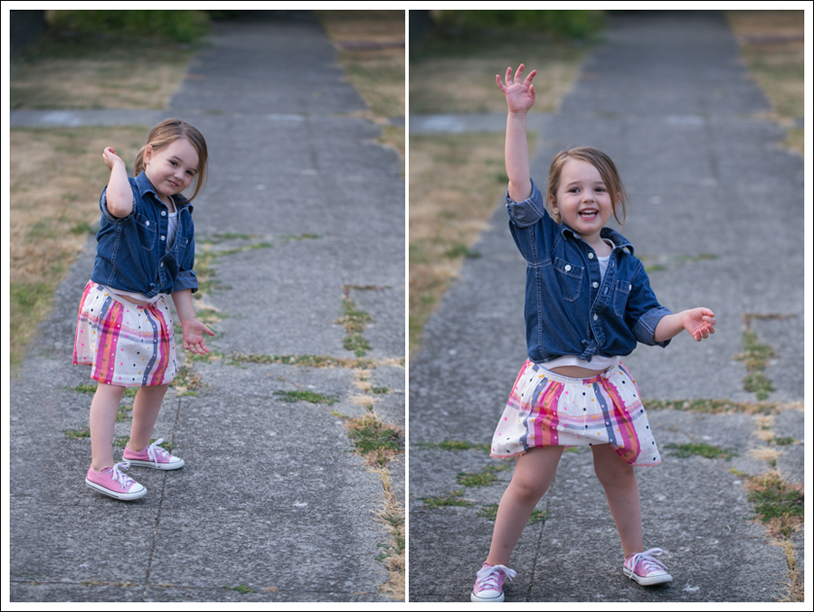Blog Hanna Andersson Denim Shirt American Apparel Tank Lands End Skirt Pink Converse-4