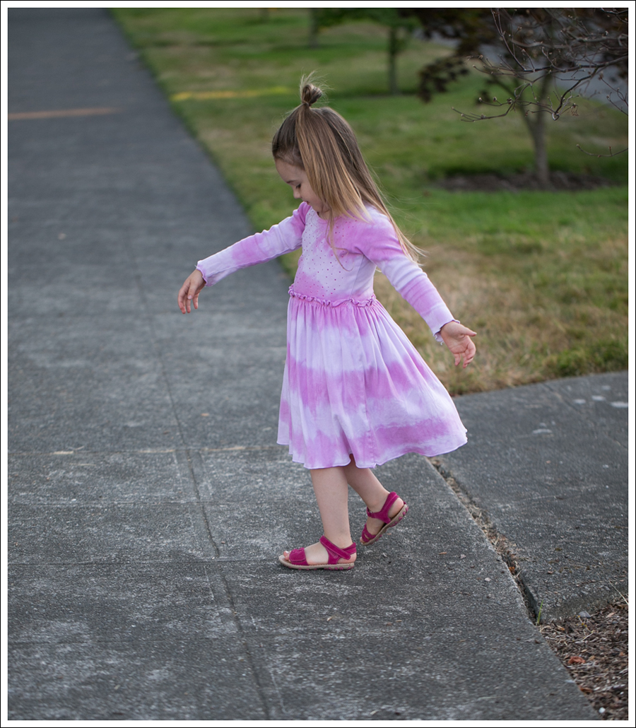 Blog Mignone Tie Dye Sparkle Long Sleeve Dress Pink Leather Braided Circo Sandals-1