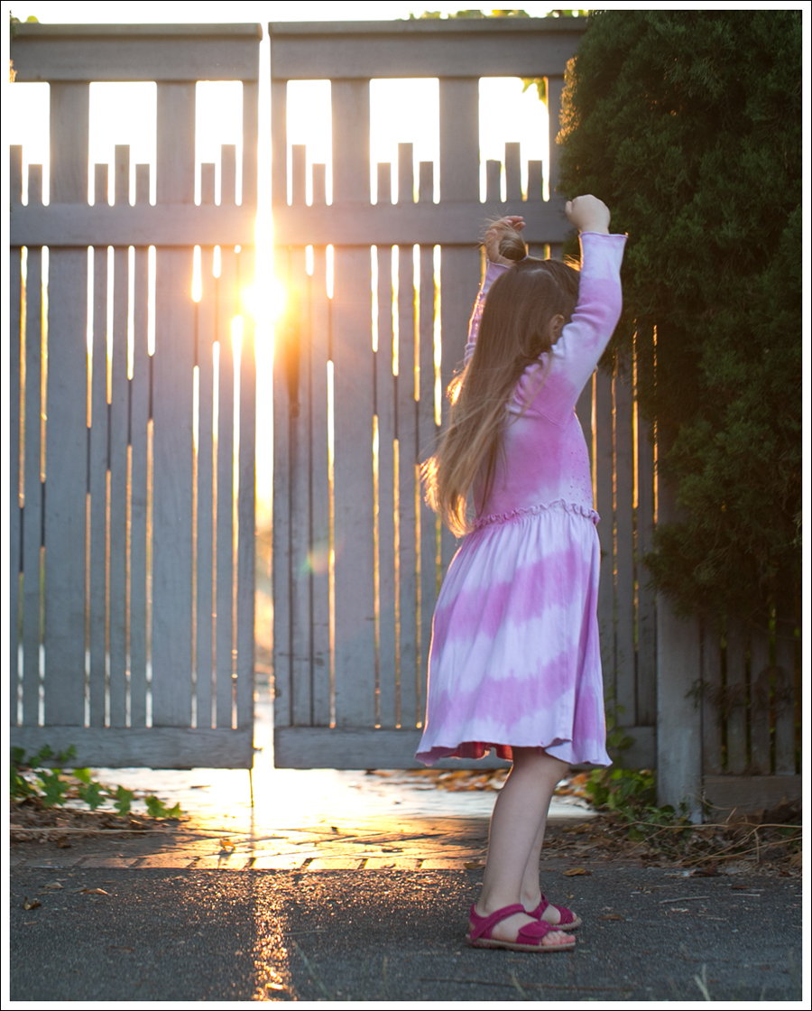 Blog Mignone Tie Dye Sparkle Long Sleeve Dress Pink Leather Braided Circo Sandals-13