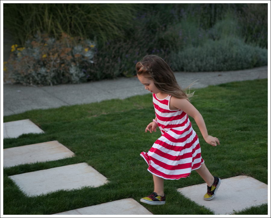 Blog HM Red Striped Dress Fire Checked Vans-2