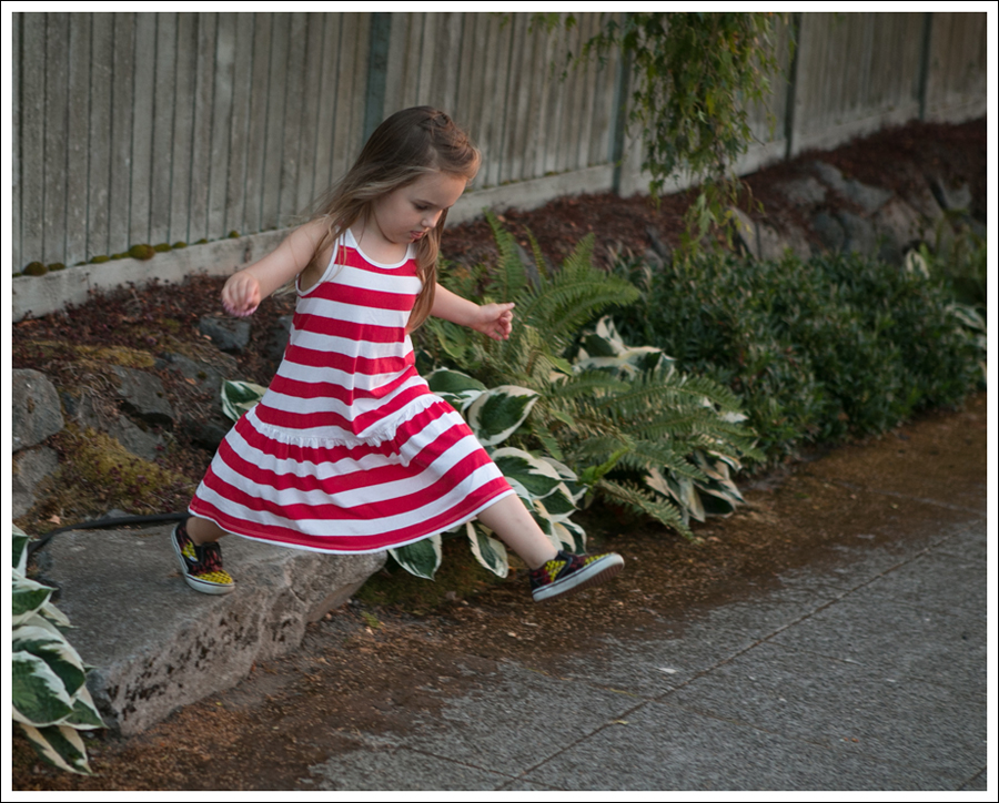 Blog HM Red Striped Dress Fire Checked Vans-4