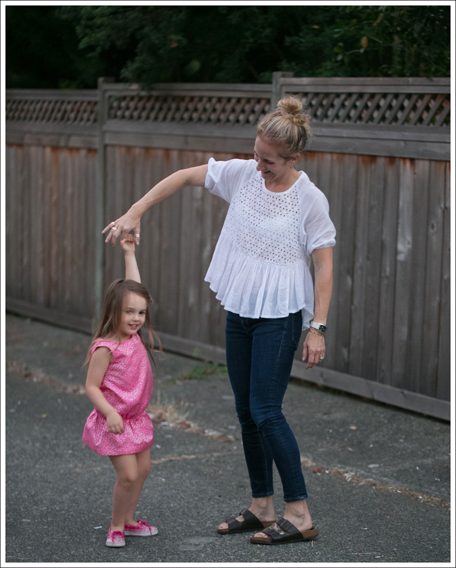 Blog White Eyelet Peplum Top Imogene and Willie Jesse Birkenstocks-5