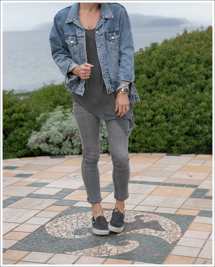 Blog Levis Jacket helmut lang asymmetrical tee Joes Jeans Jeggings Checkered Vans-1
