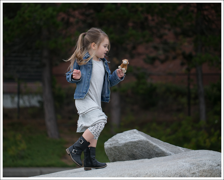 Blog Osh Kosh Denim Jacket CrewCuts Grey Tiered Tee Dress Sparkle Leggings Xhiliration Moto Boots-6