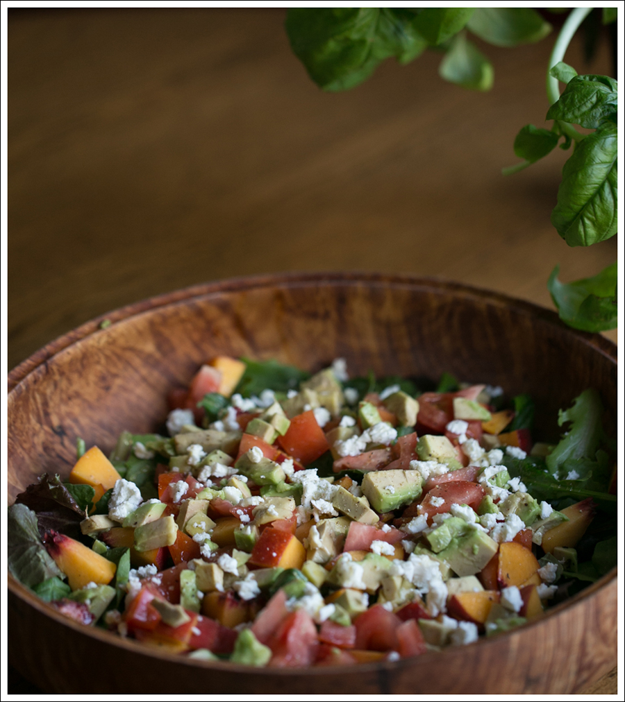 Blog Peach Avocado Tomato Goat Cheese Basil Salad-1