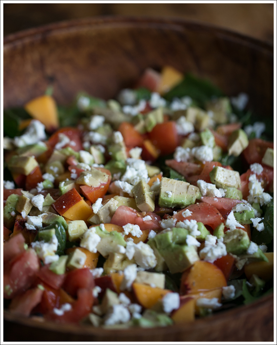 Blog Peach Avocado Tomato Goat Cheese Basil Salad-2