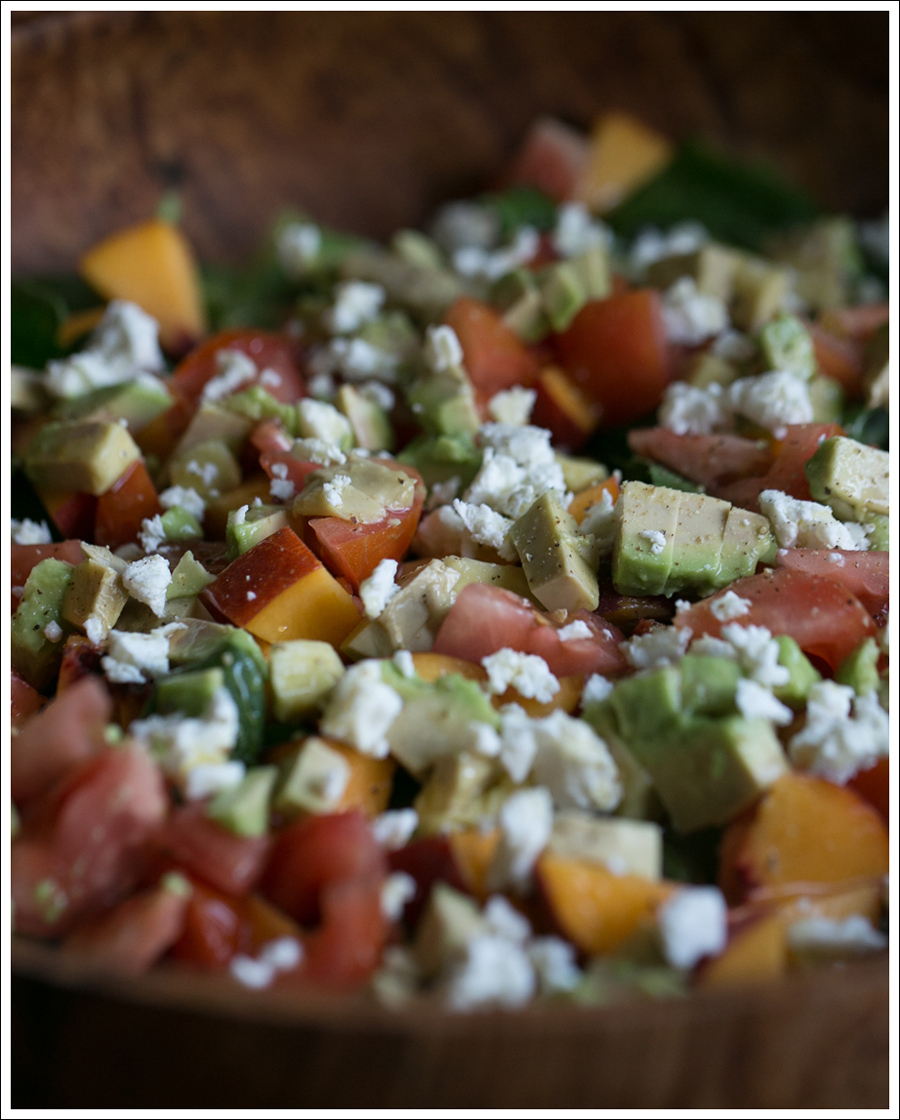 Blog Peach Avocado Tomato Goat Cheese Basil Salad-3