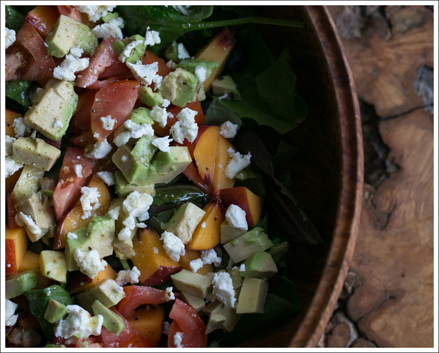 Blog Peach Avocado Tomato Goat Cheese Basil Salad-4