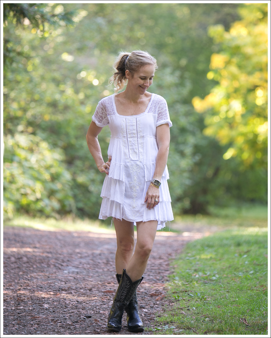 Blog Free People Sunbeam Mini Dress Nocona Cowboy Boots-1