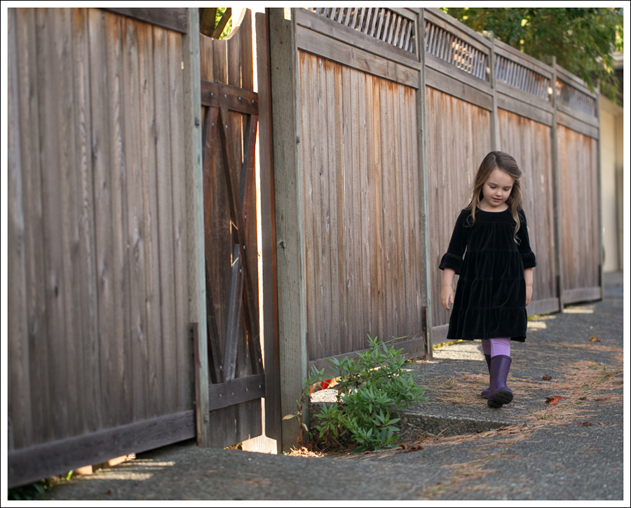 Blog Hanna Andersson Black Velour Twirl Dress Purple Leggings Kamik Rain Boots-3
