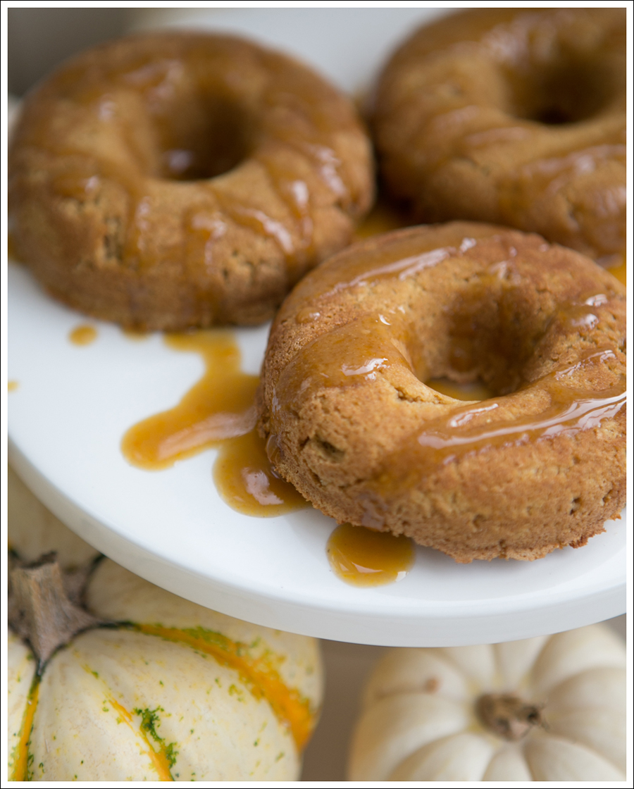 Blog Paleo Pumpkin Donuts with Maple Pumkin Glaze Caramel Sauce-3
