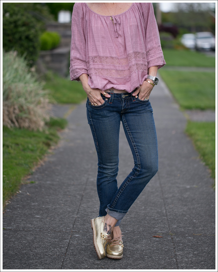 Blog Free People Rose Boho Top True Religion Billy BDandE Gold Boat Shoes-2