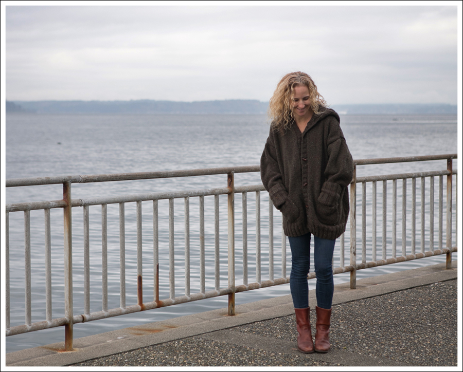 Blog Handknit Chunky Knit Cardigan J Brand Skinny jeans Vintage Frye Booties-1