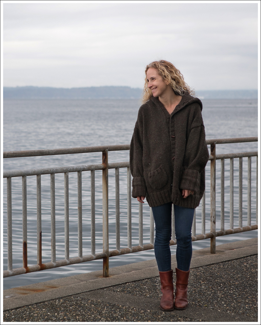 Blog Handknit Chunky Knit Cardigan J Brand Skinny jeans Vintage Frye Booties-2