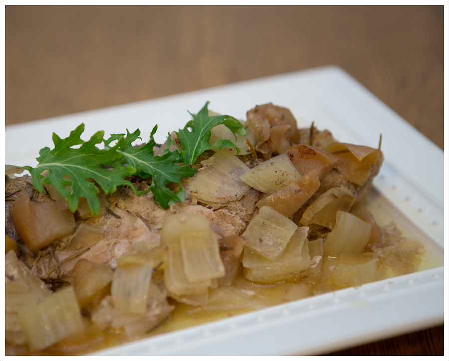Blog Paleo Whole30 Crock Pot Rosemary Pork Loin Apples Onions-1