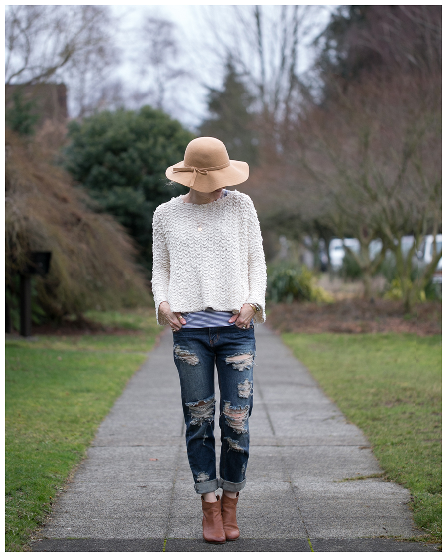 Blog Vintage Felt Hat Free People Sweater One Teaspoon Tiger Awesome Baggies Sam Edelman Booties-2