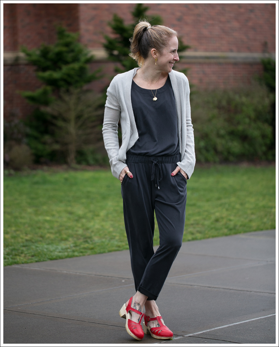 Blog Inhabit Cashmere Cardigan Splendid Sandwash Jersey Jumpsuit Sven Mary Jane Clogs-1