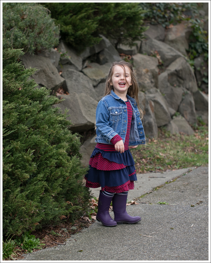 Blog Toddler Levis Jacket Hanna Andersson Tiered Dress Kamik Rain Boots-4