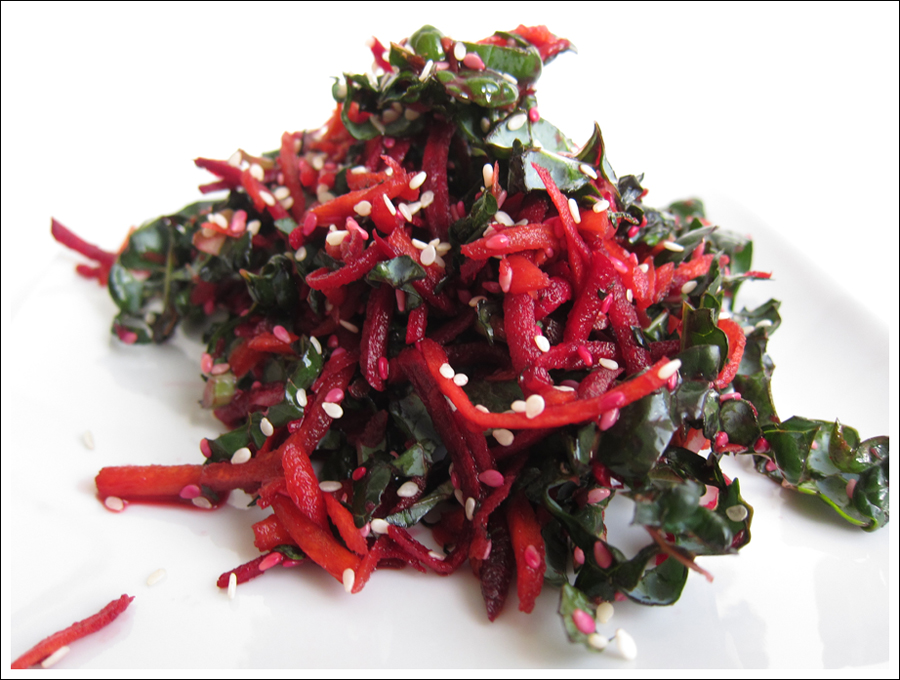 beet carrot kale salad blog