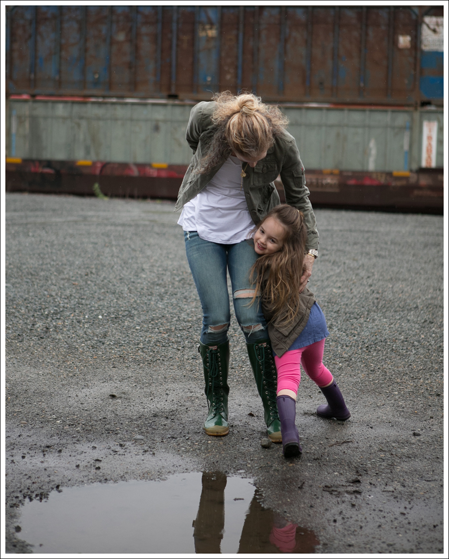 Blog J Crew Military Jacket 3 Dots Tee DL1961 Margaux Gibson Hunter Lace Up Knee Boots-5