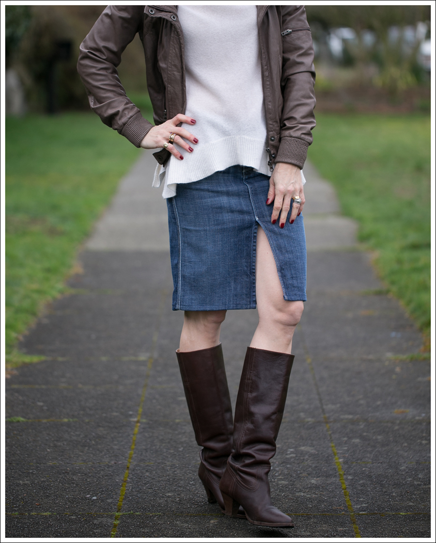 Blog Muubaa 360 Cashmere 7FAM Pencil Skirt Frye Knee Boots-2
