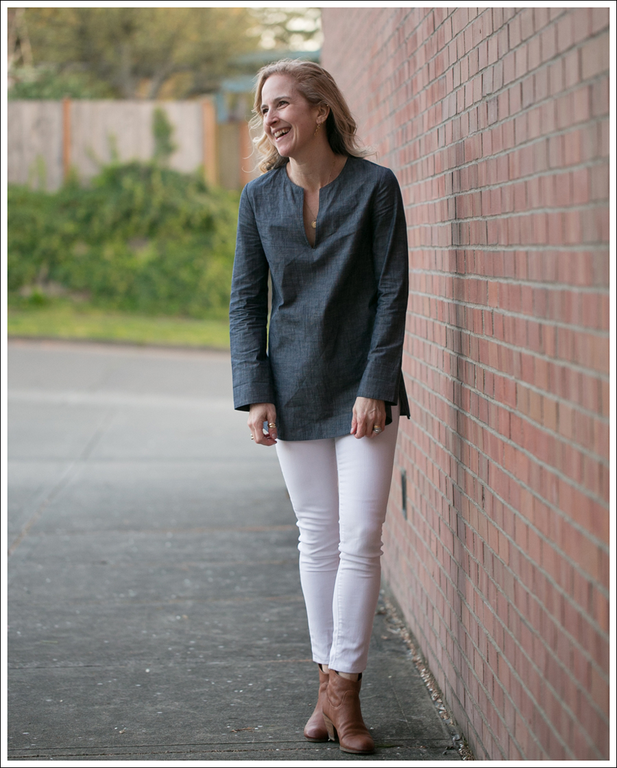 Blog J Crew Denim Tunic Genetic Denim White Shane Same Edelman Booties-5