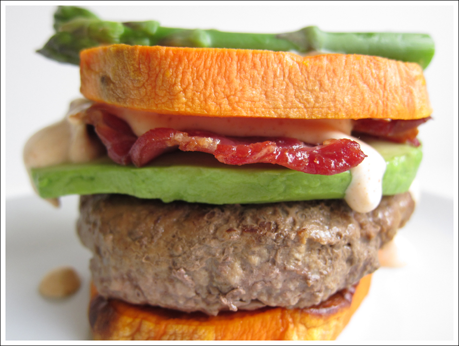 paleo bacon avocado sweetpotato burger blog (1)