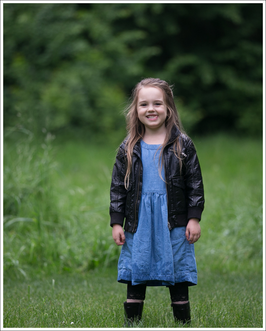 Blog HM Faux Leather Jacket GapKids Chambray Dress Joseph Allen Moto Boots-2