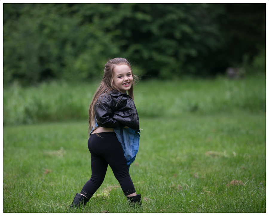 Blog HM Faux Leather Jacket GapKids Chambray Dress Joseph Allen Moto Boots-3