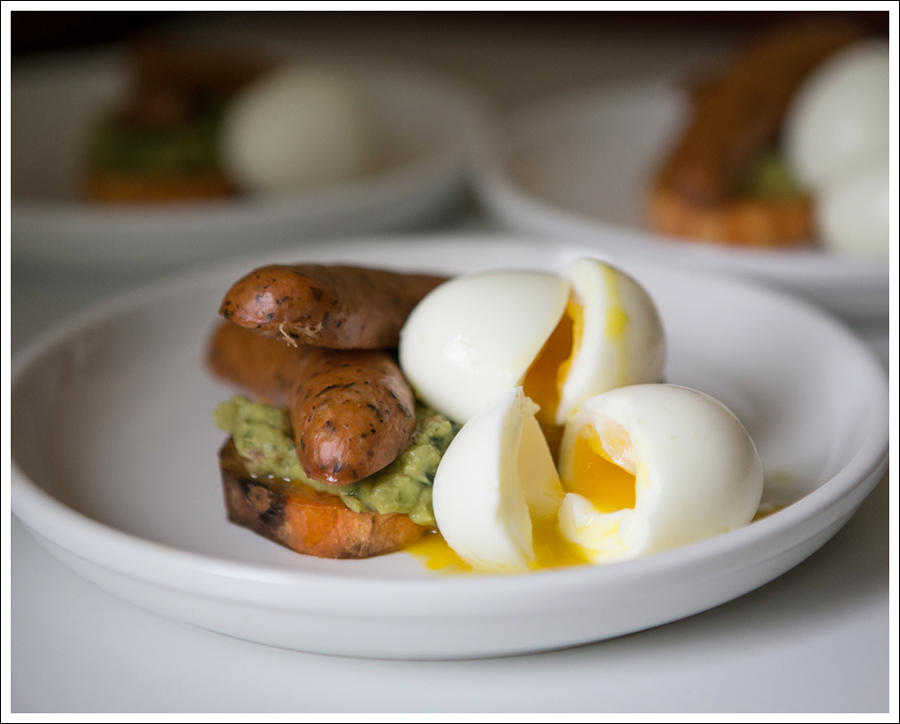 Blog Sweet Potato Guacamole Chicken Sausage Soft Boiled Egg Whole30 Paleo Gluten Free-1