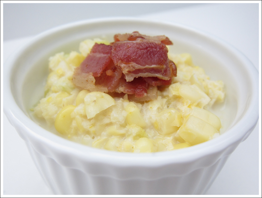 creamed corn with bacon and leeks blog