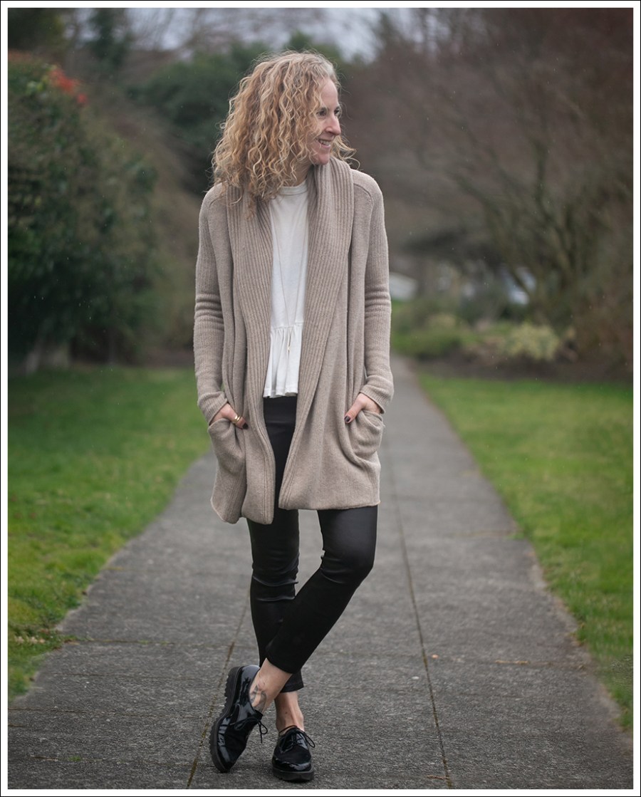 Blog 1 Vince Camel Cardigan Leather Leggings Paul Green Loafer-112