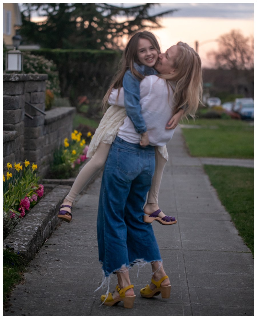 Blog 10 J Jill White Button Down DL1961 Hepburn High Waist Denim Sven Yellow Peep Toe Clogs-83