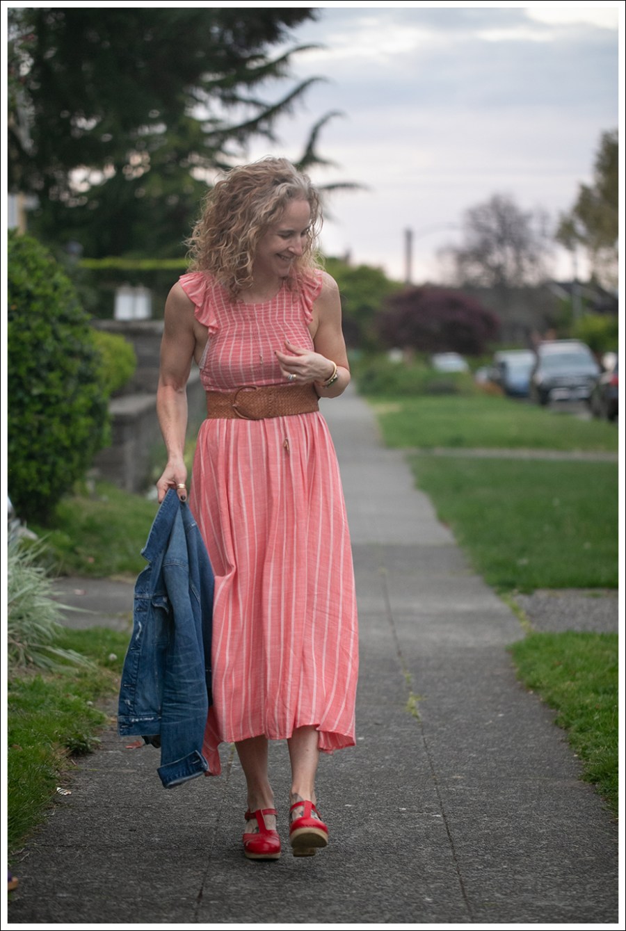 Blog 2 3x1 Denim Jacket Free People Chambray Butterflies Midi Dress Sven Mary Jane Clogs-64