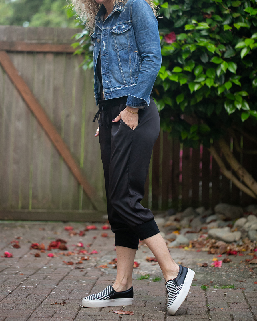 Blog 3x1 Denim Jacket Central Park West Cropped Black Jumpsuit Slip On Sneakers-2
